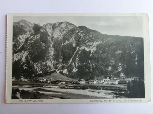 Alte AK Mittenwald Mittenwaldbahn Bergbahn [aH543]