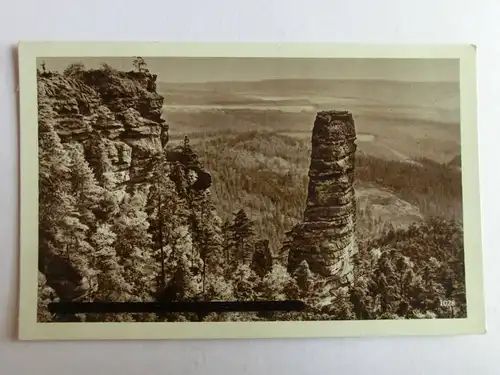 Alte AK Prebisch Sächsische Schweiz Felsnadel (Titel geschwärzt) [aH550]