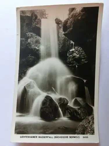 Alte AK Sächsische Schweiz Lichtenhainer Wasserfall [aH593]