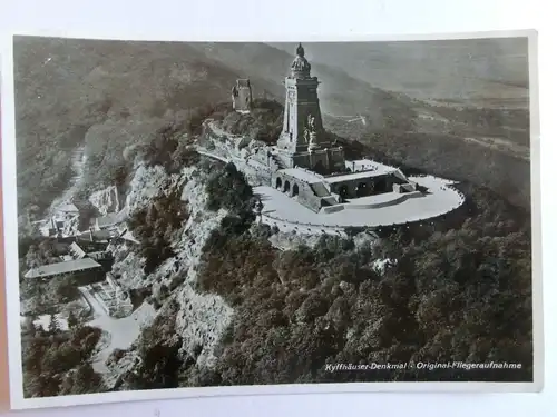 Alte AK Kyffhäuser Denkmal Fliegeraufnahme [aH603]