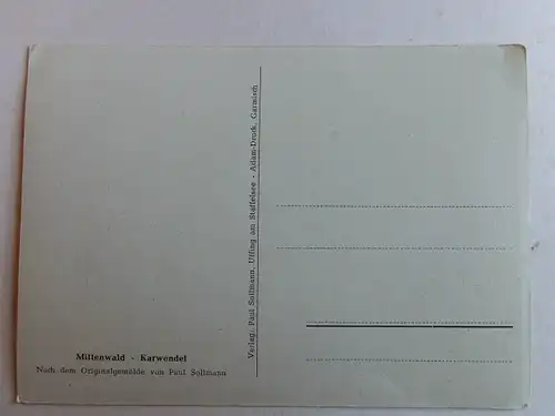 Alte AK Mittenwald Paul Sollmann [aH620]