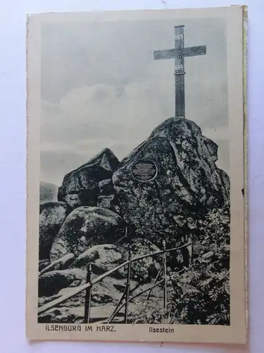 Alte AK Ilsenburg Harz Ilsestein Gipfelkreuz [aH642]