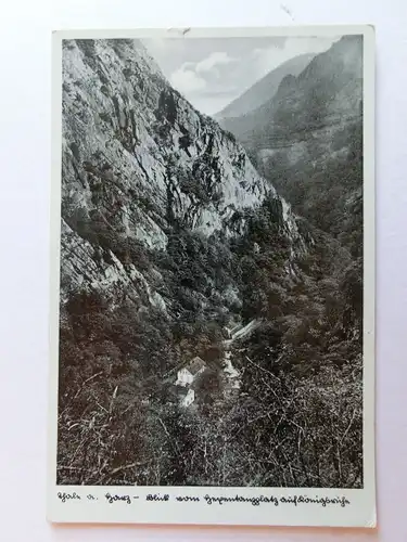 Alte AK Thale Harz Blick v. Hexentanzplatz [aH648]