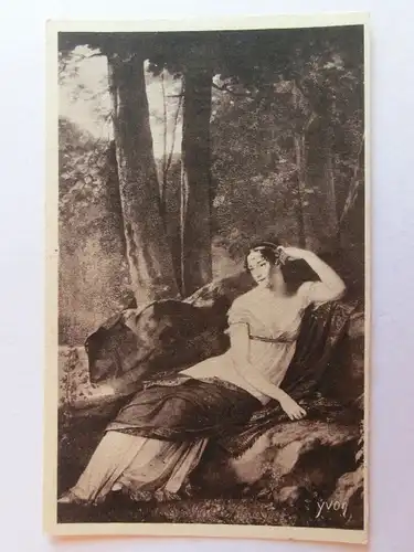 Alte AK Gemäldekarte Proudhon Empress Josephine Frau Wald  [aH692]