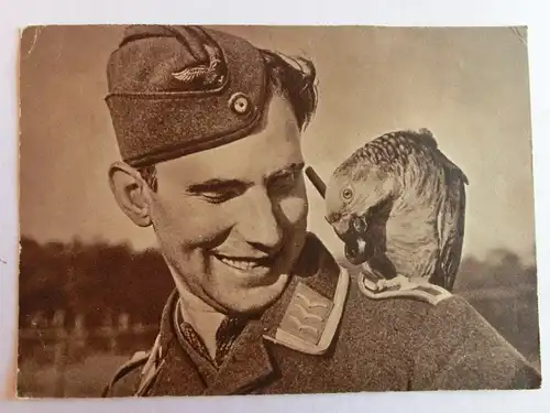 Alte AK Soldat Papagei ?? Der Adler Luftwaffen-Illustrierte [aH703]