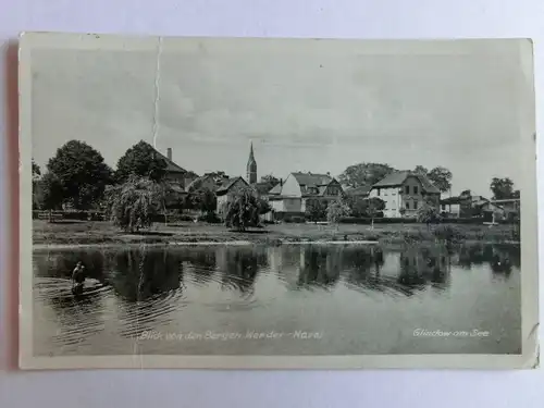 Alte AK Glindow am See Werder Havel (starker Knick) [aH708]