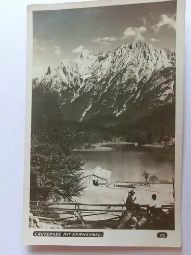 Alte AK Mittenwald Karwendel Lautersee [aH727]