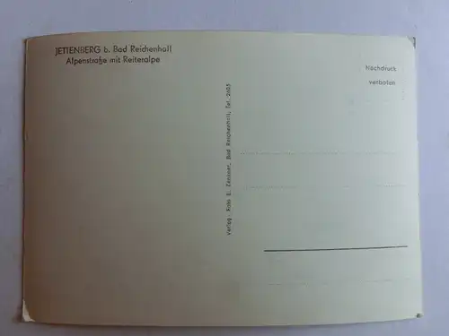 Alte AK Bad Reichenhall Jettenberg Alpenstraße Reiteralpe [aH748]