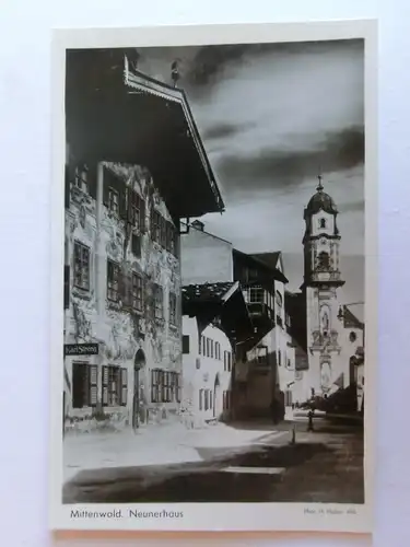 Alte AK Mittenwald Neunerhaus [aH837]