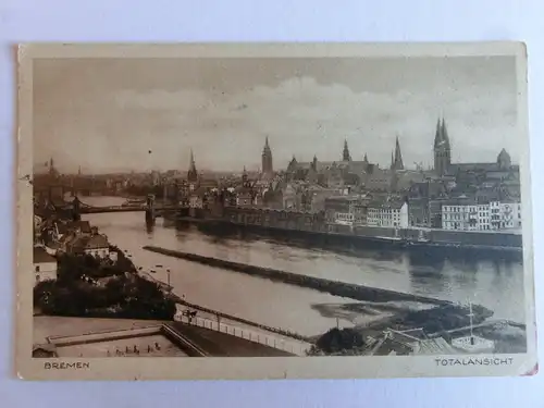 Alte AK Bremen Totalansicht [aH853]