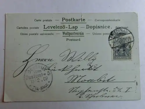 Alte AK Grußkarte Dorf Straße Frau  1902 [aH95]