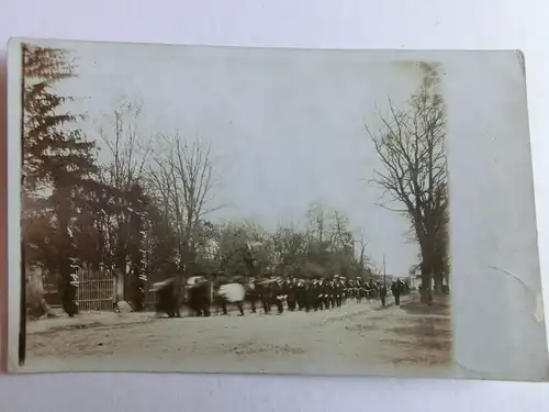 Alte AK Fotokarte Umzug Fahrräder um 1930 [aH159]