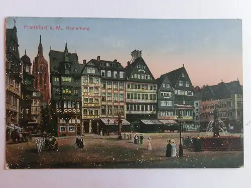 Alte AK Frankfurt Römerberg um 1920 (weisse Flecklein) [aJ820]