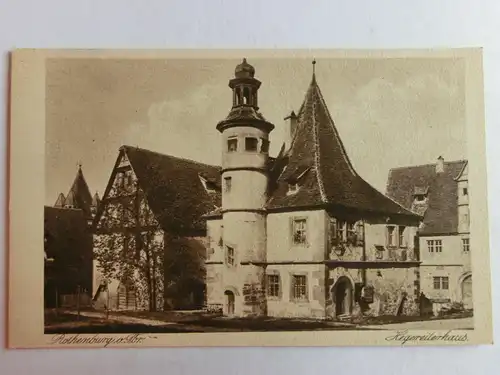 Alte AK Rothenburg Tauber Hegereiterhaus [aJ823]