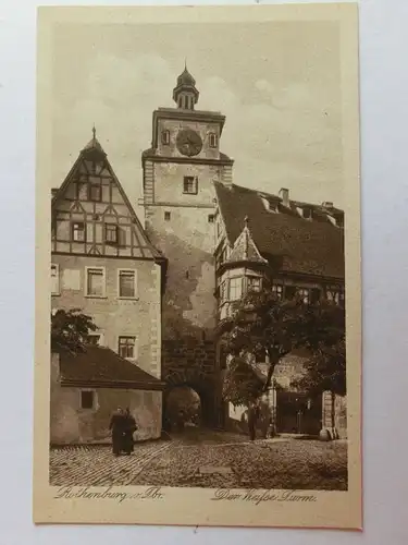 Alte AK Rothenburg Tauber Der Weiße Turm [aJ825]