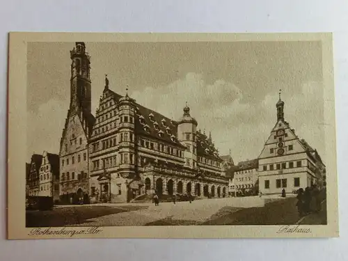 Alte AK Rothenburg Tauber Rathaus [aJ840]