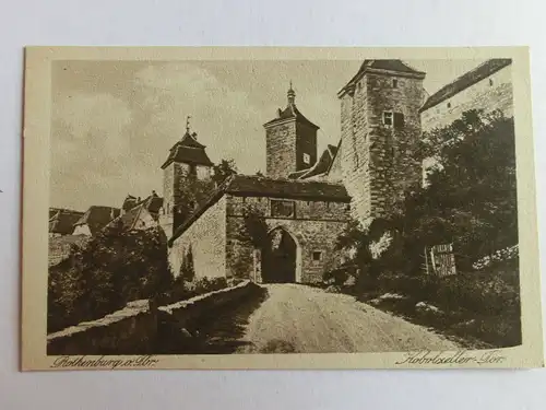 Alte AK Rothenburg Tauber Kobolzeller Tor [aJ842]