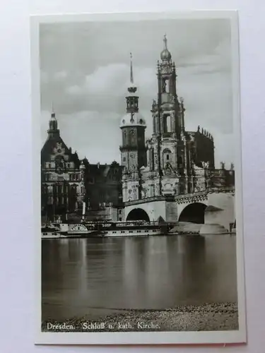 Alte AK Dresden Schloß und Kirche [aJ846]