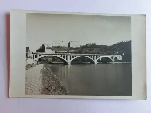 Alte AK Fotokarte Unbekannter Ort Brücke [aJ855]