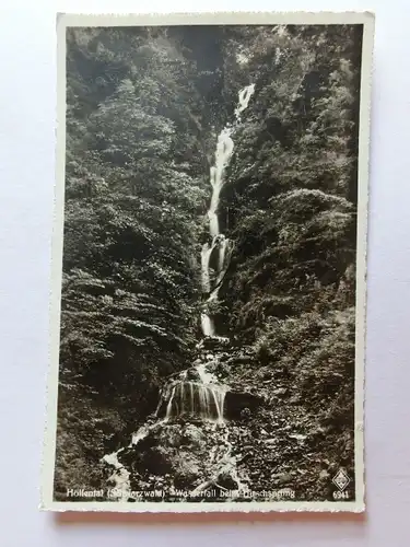 Alte AK Höllental Schwarzwald Wasserfall [aJ857]