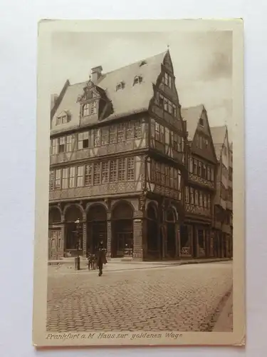 Alte AK Frankfurt Haus zur goldenen Wage [aJ860]