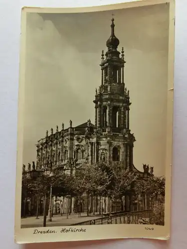 Alte AK Dresden Hofkirche (m. Knick) [aJ862]