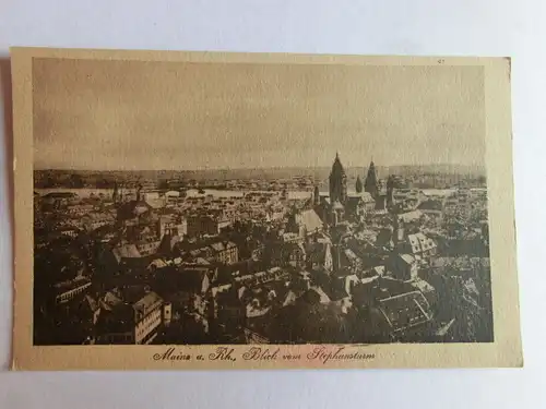 Alte AK Mainz Blick v. Stephansdom [aJ888]