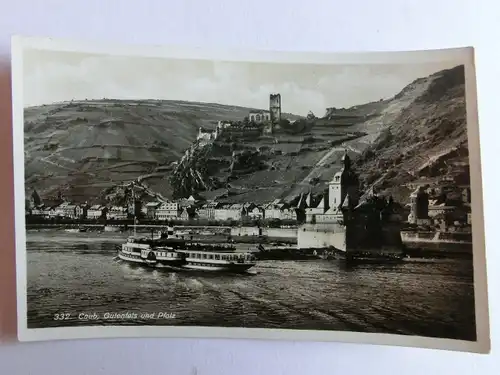 Alte AK Caub Gutenfels und Pfalz [aJ916]