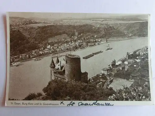 Alte AK St. Goar St. Goarshausen Burg Katz [aJ937]