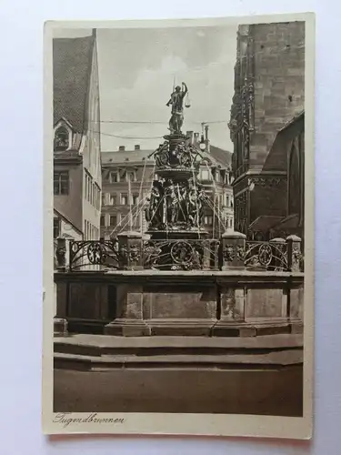 Alte AK Nürnberg Tugendbrunnen [aJ940]