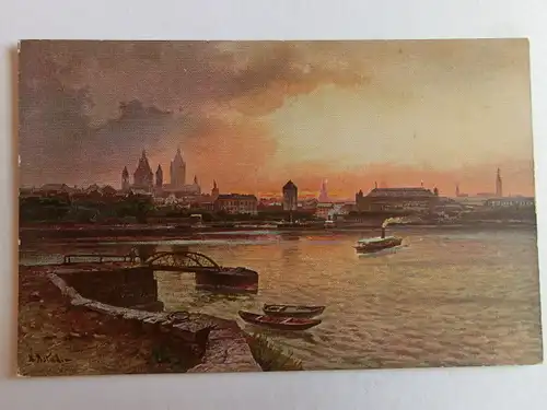 Alte AK Gemäldekarte Mainz [aJ990]