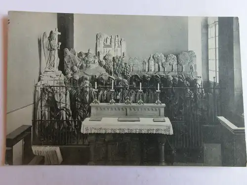 Alte AK Fotokarte Unbekannte Kirche Altar um 1920 [aJ997]