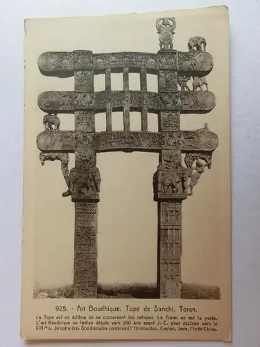 Alte AK Tope de Sanchi Torana Buddhismus Stupa [aJ999]