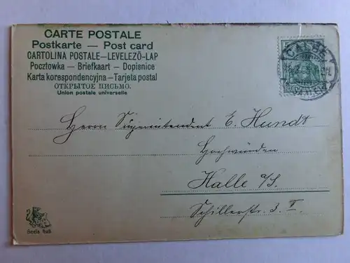 Alte AK Unbekannter Ort Tal Bach Stempel Calbe Saale [aJ1009]