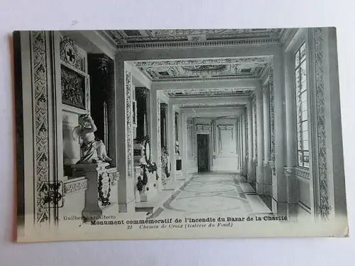 Alte AK Paris Monument commemoratif Bazar de la Charite [aJ1070]