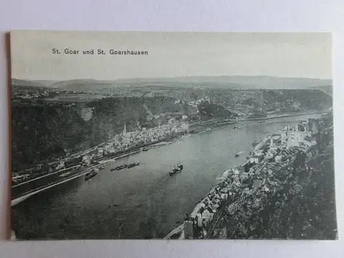 Alte AK St. Goar und Goarshausen  um 1910 [aJ283]