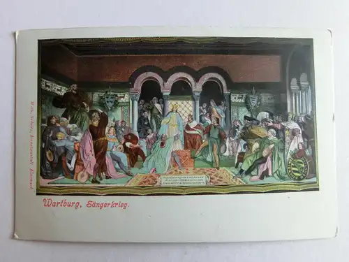Alte AK Eisenach Wartburg Sängerkrieg um 1900 [aJ295]