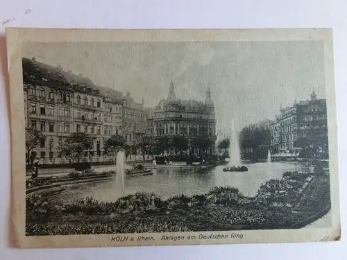 Alte AK Köln Anlagen am Deutschen Ring [aJ311]