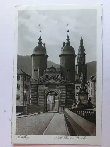 Alte AK Heidelberg Karl Theodor Brücke [aJ314]