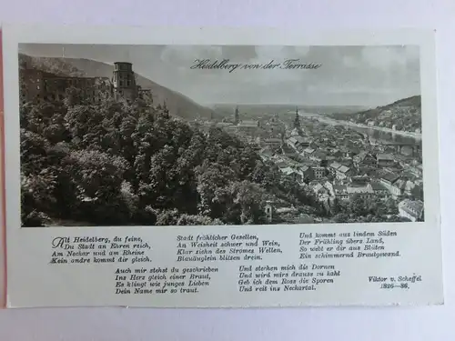 Alte AK Heidelberg du feine… Gedicht Viktor v. Scheffel [aJ315]