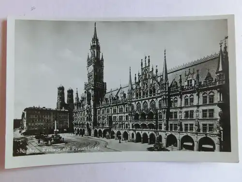 Alte AK München Rathaus Frauenkirche [aJ336]