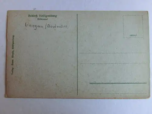 Alte AK Schloß Heiligenberg Rittersaal [aJ341]