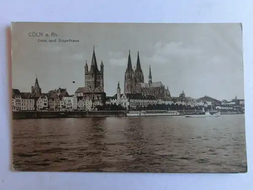 Alte AK Cöln Köln Dom Stapelhaus [aJ368]