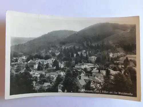 Alte AK Friedrichroda Villen an der Waldstraße [aJ429]