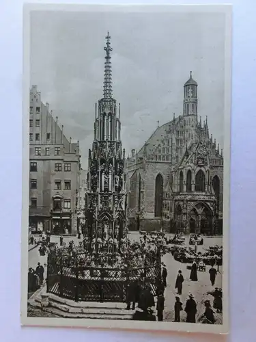 Alte AK Nürnberg Schöner Brunnen [aJ465]