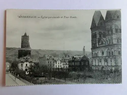 Alte AK Andernach Eglise paroissiale et Tour Ronde [aJ523]