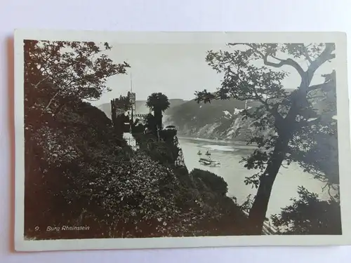 Alte AK Burg Rheinstein Rhein [aJ585]