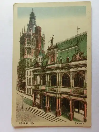 Alte AK Gemäldekarte Cöln Köln Rathaus [aJ587]