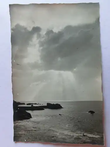 Alte AK Fotokarte Unbekannter Ort Meer Ufer [aJ598]