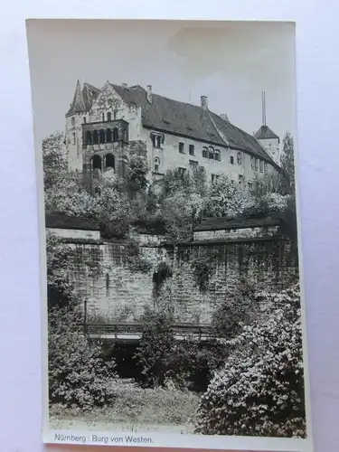Alte AK Nürnberg Burg von Westen [aJ626]